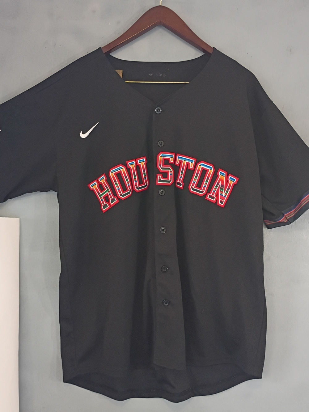 Nike Houston Black Team Baseball Jersey